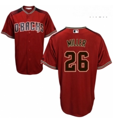 Mens Majestic Arizona Diamondbacks 26 Shelby Miller Replica Red Alternate Cool Base MLB Jersey