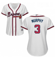 Womens Majestic Atlanta Braves 3 Dale Murphy Authentic White Home Cool Base MLB Jersey