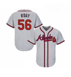 Youth Atlanta Braves 56 Darren O Day Replica Grey Road Cool Base Baseball Jersey 