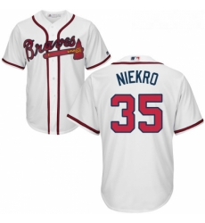 Youth Majestic Atlanta Braves 35 Phil Niekro Authentic White Home Cool Base MLB Jersey