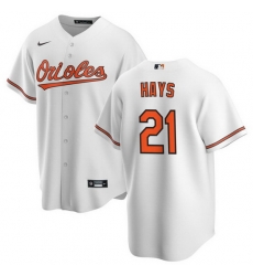 Men Baltimore Orioles 21 Austin Hays White Cool Base Stitched Jersey