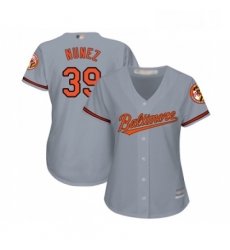 Womens Baltimore Orioles 39 Renato Nunez Replica Grey Road Cool Base Baseball Jersey 