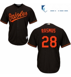 Youth Majestic Baltimore Orioles 28 Colby Rasmus Authentic Black Alternate Cool Base MLB Jersey 