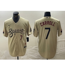 Men MLB Diamondbacks 7 Corbin Carroll Cream City Nike Cool Base Men Jersey