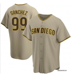 Men Padres 99 Gary Sanchez Brown Nike Cool base Jersey