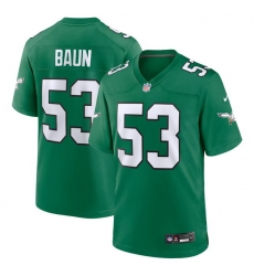 Men Philadelphia Eagles 53 Zack Baun Kelly Green Vapor Limi