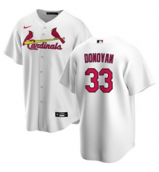 Men St  Louis Cardinals 33 Brendan Donovan White Cool Base Stitched Jersey