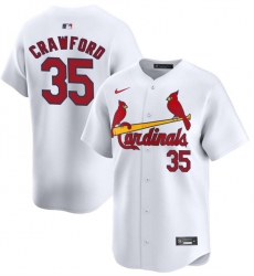 Men St  Louis Cardinals 35 Brandon Crawford White Home Limited Stitched Baseball Jersey