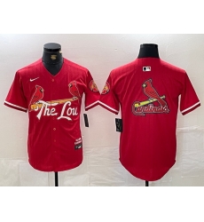 Men St  Louis Cardinals Team Big Logo Red 2024 City Connect Limited Stitched Baseball Jersey