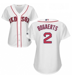 Womens Majestic Boston Red Sox 2 Xander Bogaerts Authentic White Home MLB Jersey