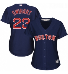 Womens Majestic Boston Red Sox 23 Blake Swihart Authentic Navy Blue Alternate Road MLB Jersey