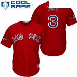 Youth Majestic Boston Red Sox 3 Jimmie Foxx Authentic Red Alternate Home Cool Base 2018 World Series Champions MLB Jersey