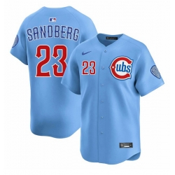 Men Chicago Cubs 23 Ryne Sandberg Blue 2024 25 2nd Alternate Limited Stitched Baseball Jersey