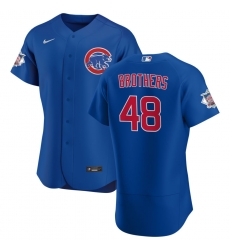 Men Chicago Cubs 48 Rex Brothers Men Nike Royal Alternate 2020 Flex Base Player Jersey