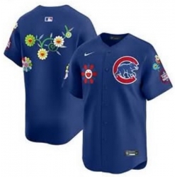 Men Chicago Cubs Blank Blue 2025 Tokyo Series Limited Stitched Baseball Jersey