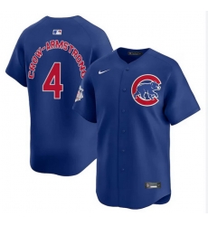 Men Chicago Cubs Pete Crow-Armstrong Blue City Connect Stitched MLB Jersey