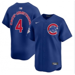 Men Chicago Cubs Pete Crow-Armstrong Blue City Connect Stitched MLB Jersey