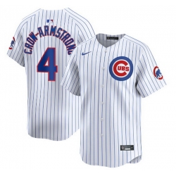 Men Chicago Cubs Pete Crow-Armstrong White Strips City Connect Stitched MLB Jersey