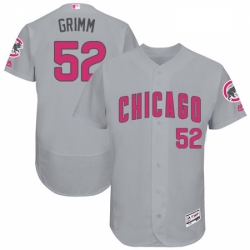 Mens Majestic Chicago Cubs 52 Justin Grimm Grey Mothers Day Flexbase Authentic Collection MLB Jersey