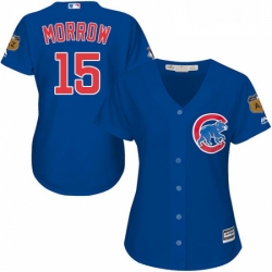 Womens Majestic Chicago Cubs 15 Brandon Morrow Replica Royal Blue Alternate MLB Jersey 