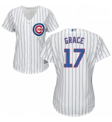 Womens Majestic Chicago Cubs 17 Mark Grace Authentic White Home Cool Base MLB Jersey