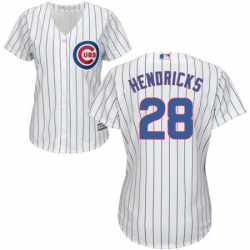 Womens Majestic Chicago Cubs 28 Kyle Hendricks Replica White Home Cool Base MLB Jersey