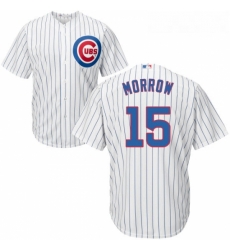 Youth Majestic Chicago Cubs 15 Brandon Morrow Authentic White Home Cool Base MLB Jersey 