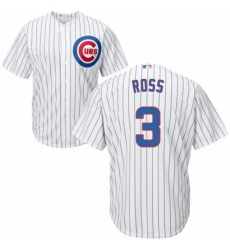 Youth Majestic Chicago Cubs 3 David Ross Replica White Home Cool Base MLB Jersey