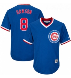 Youth Majestic Chicago Cubs 8 Andre Dawson Replica Royal Blue Cooperstown Cool Base MLB Jersey