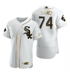 Chicago White Sox 74 Eloy Jimenez White Nike Mens Authentic Golden Edition MLB Jersey