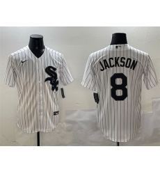 Men Chicago White Sox 8 Bo Jackson White Cool Base Stitched Baseball Jersey