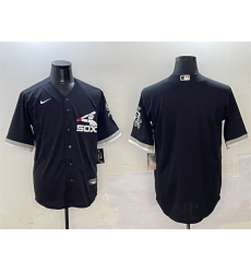 Men Chicago White Sox Blank Black Cool Base Stitched Jersey