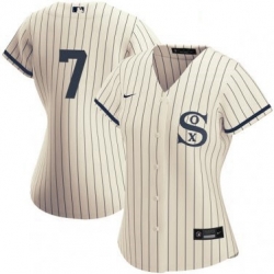 Women Chicago White Sox Field of Dreams 7 Tim Anderson Cream Jersey