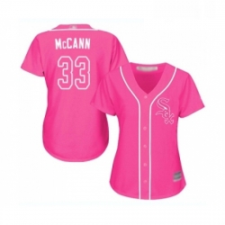 Womens Chicago White Sox 33 James McCann Replica Pink Fashion Cool Base Baseball Jersey 