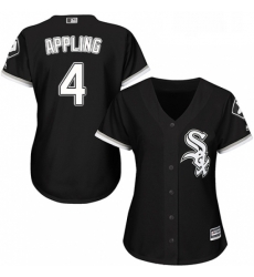 Womens Majestic Chicago White Sox 4 Luke Appling Replica Black Alternate Home Cool Base MLB Jersey