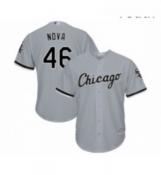 Youth Chicago White Sox 46 Ivan Nova Replica Grey Road Cool Base Baseball Jersey 