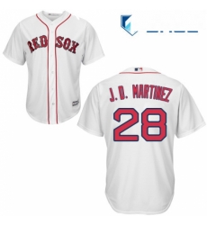 Youth Majestic Boston Red Sox 28 J D Martinez Authentic White Home Cool Base MLB Jersey 