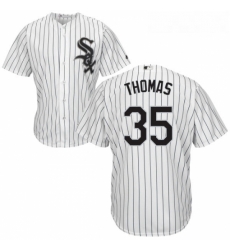 Youth Majestic Chicago White Sox 35 Frank Thomas Authentic White Home Cool Base MLB Jersey