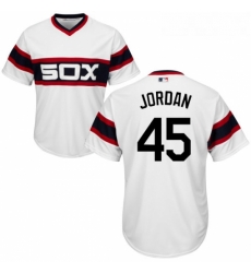 Youth Majestic Chicago White Sox 45 Michael Jordan Replica White 2013 Alternate Home Cool Base MLB Jersey