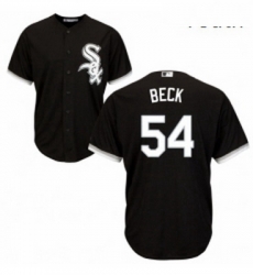 Youth Majestic Chicago White Sox 54 Chris Beck Replica Black Alternate Home Cool Base MLB Jersey 