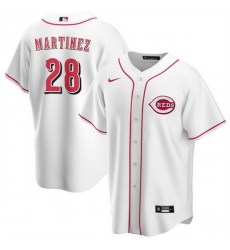 Men Cincinnati Reds 28 Nick Martinez White Cool Base Stitched Baseball Jersey