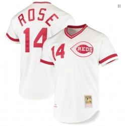 Pete Rose Cincinnati Reds Mitchell Ness Cooperstown Collection Jersey  White Jersey