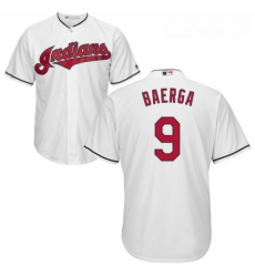 Youth Majestic Cleveland Indians 9 Carlos Baerga Authentic White Home Cool Base MLB Jersey 