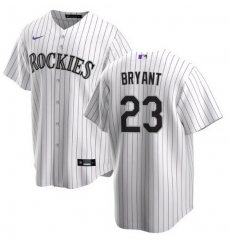 Men Colorado Rockies 23 Kris Bryant White Stitched Baseball jersey