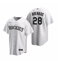 Mens Nike Colorado Rockies 28 Nolan Arenado White Home Stitched Baseball Jerse