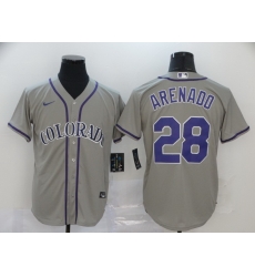 Rockies 28 Nolan Arenado Gray 2020 Nike Cool Base Jersey