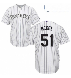 Youth Majestic Colorado Rockies 51 Jake McGee Authentic White Home Cool Base MLB Jersey