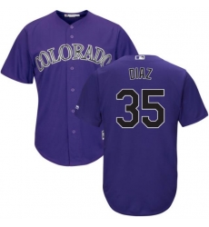 Youth Nike Colorado Rockies 35 Jairo Diaz Purple Black Base MLB Jersey