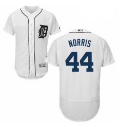 Mens Majestic Detroit Tigers 44 Daniel Norris White Home Flex Base Authentic Collection MLB Jersey