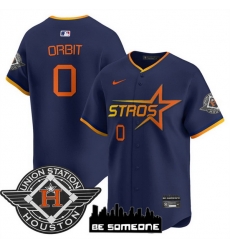 Men Houston Astros 0 Orbit Navy 2025 City Connect Limited Stitched Baseball Jersey